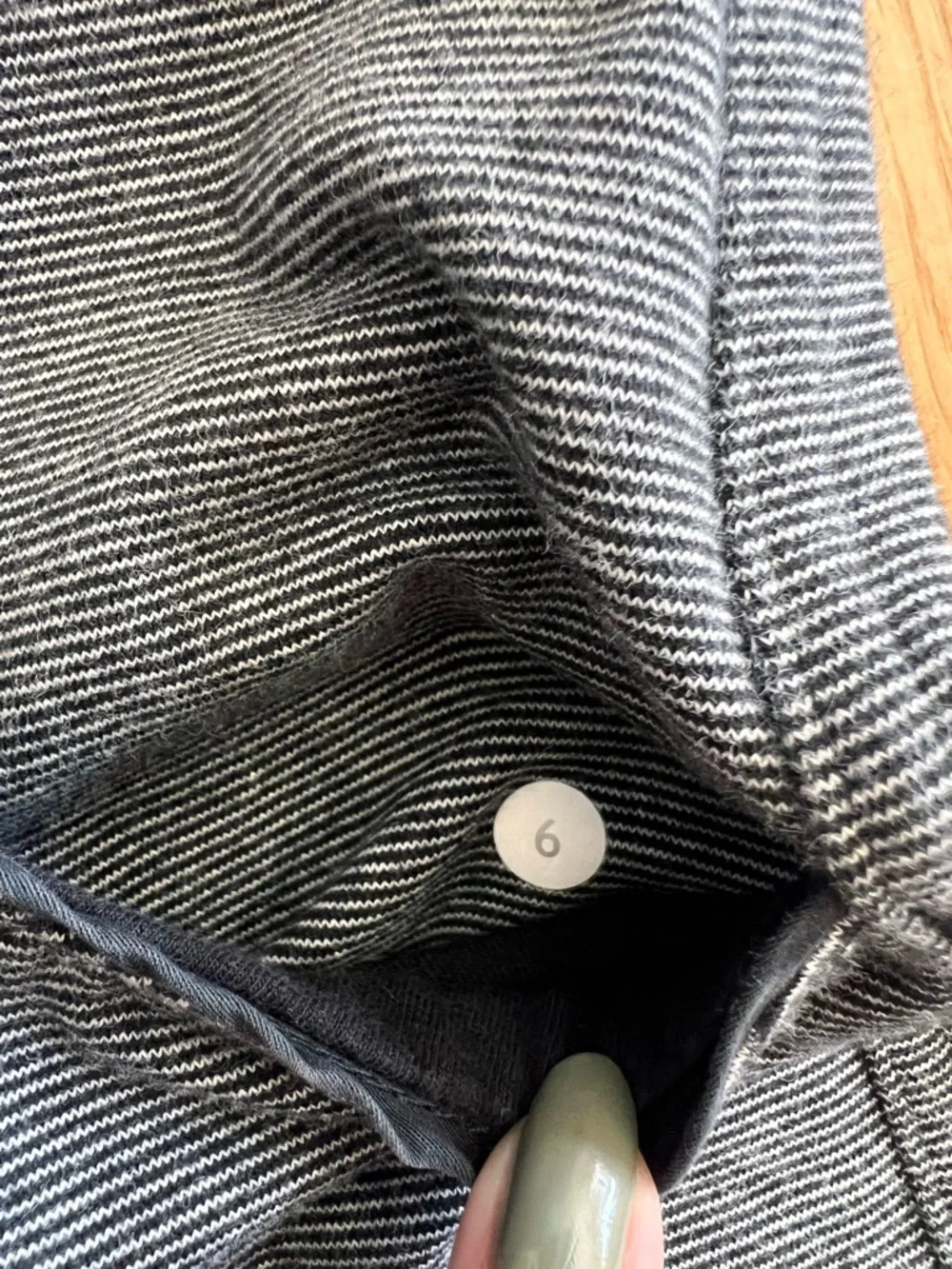 Lululemon Live Simply Jacket White Black Microstripe Full Zip Hooded Womens Sz 6